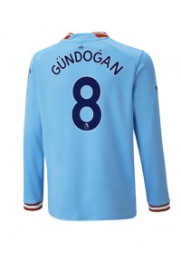 Manchester City Ilkay Gundogan #8 Fotballdrakt Hjemme Klær 2022-23 Lange ermer